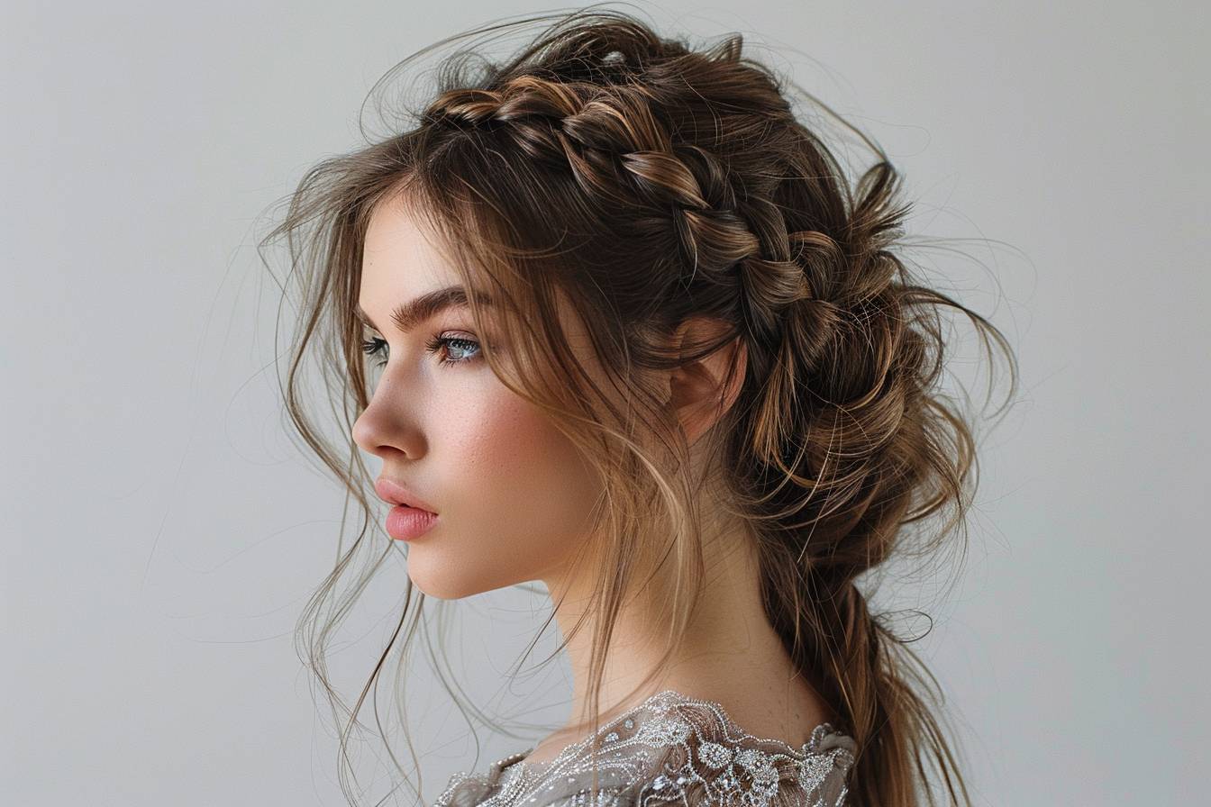 15 idées de coiffures avec chignons tressés