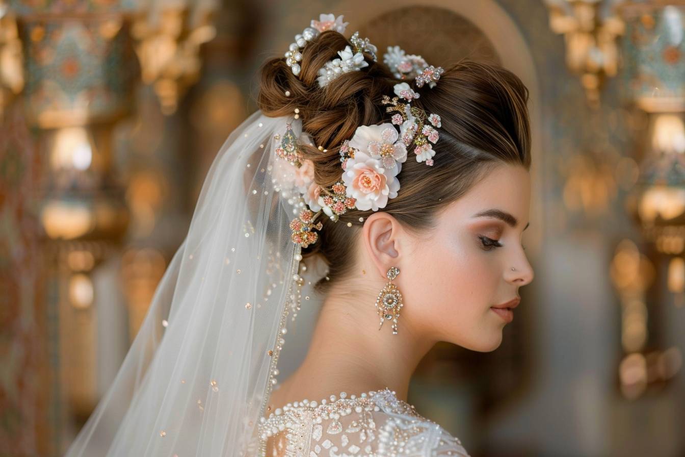 15 idées de coiffures de mariage orientales