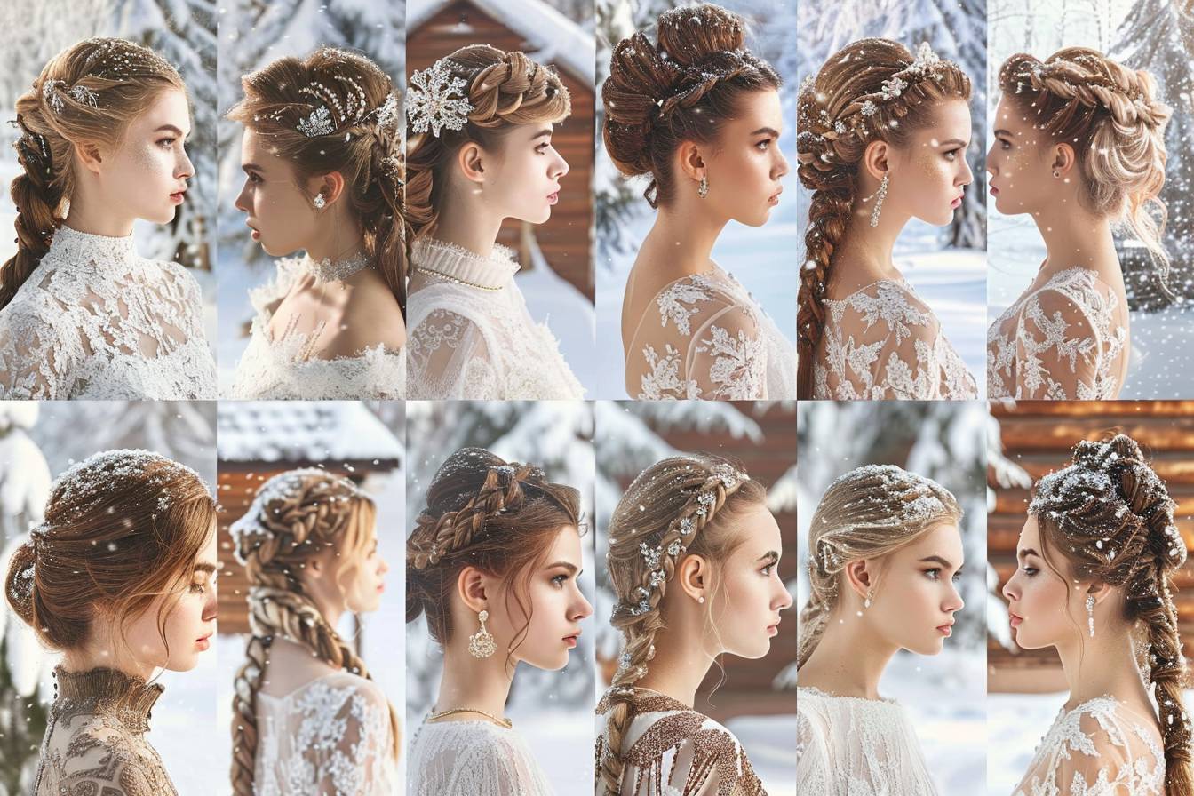 15 idées de coiffures pour un mariage sous la neige