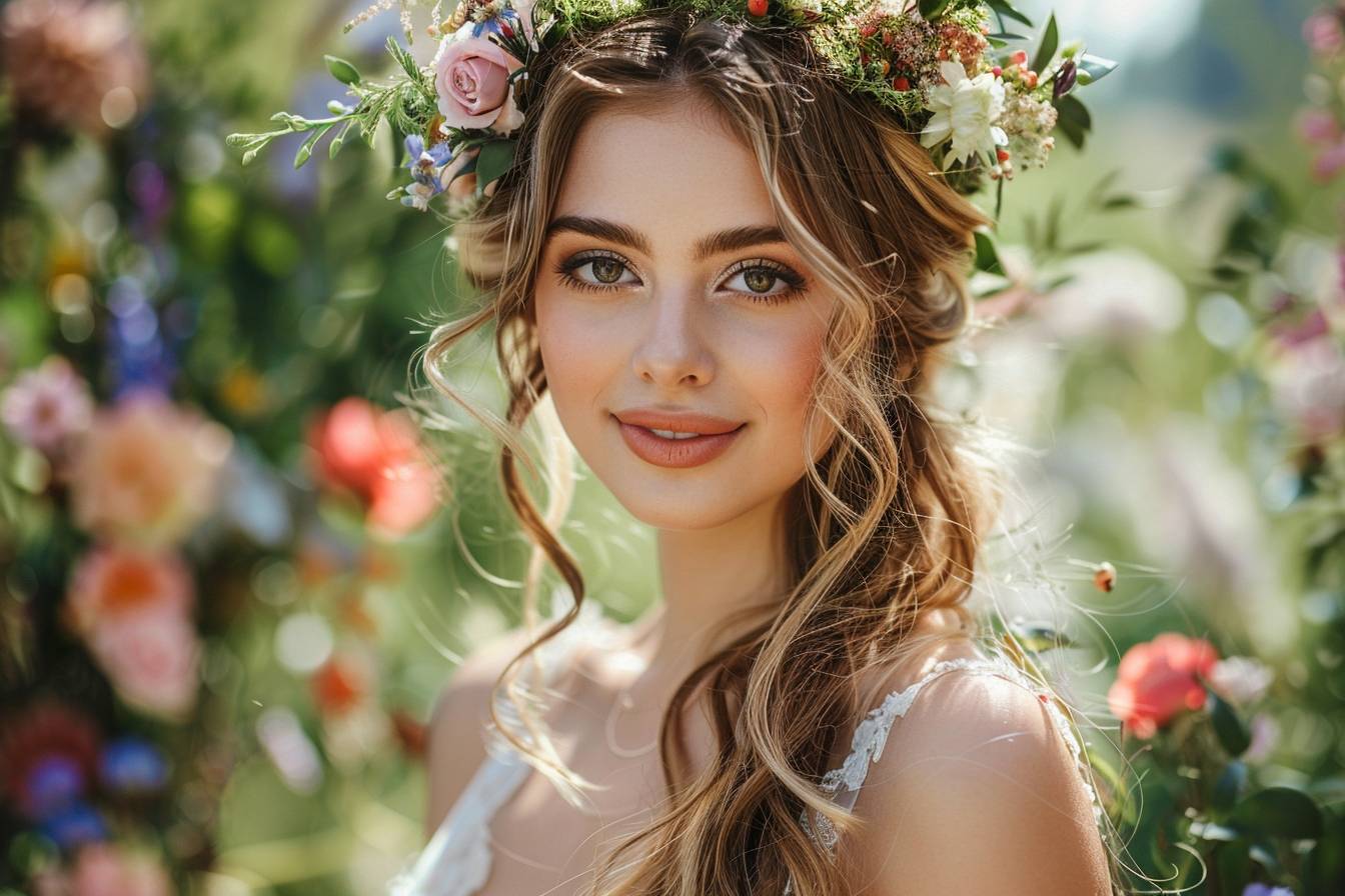 Comment assortir la couronne au bouquet de fleurs ?