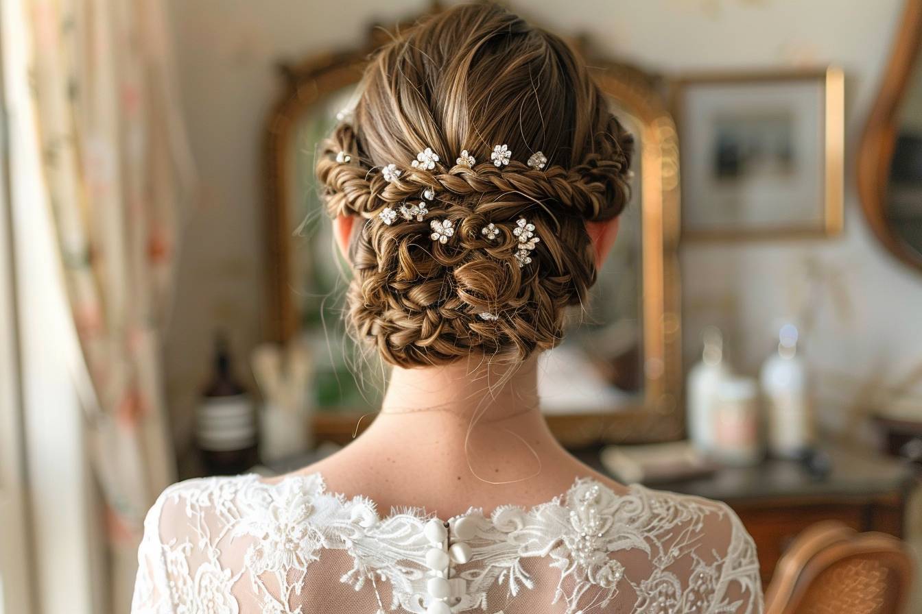 Comment incorporer des tresses avec des postiches pour un mariage ?