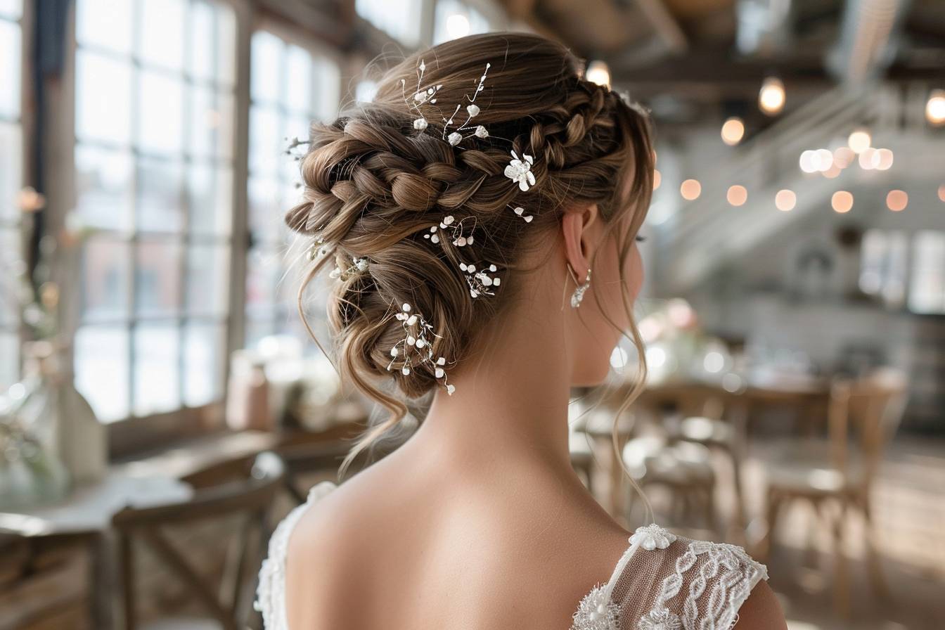 Comment intégrer des tresses dans un chignon pour un mariage ?