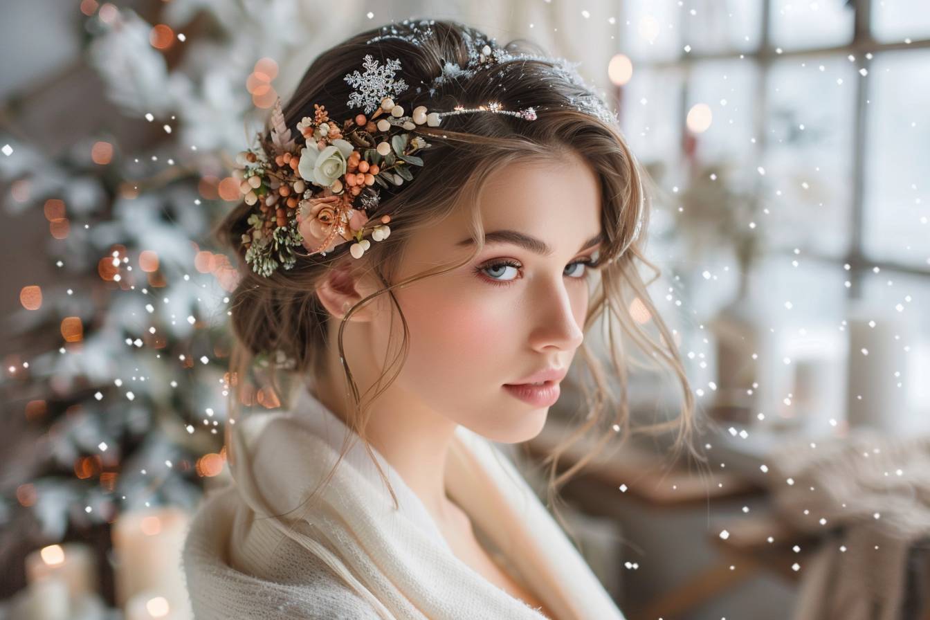 Comment intégrer les fleurs de saison dans une coiffure de mariage ?