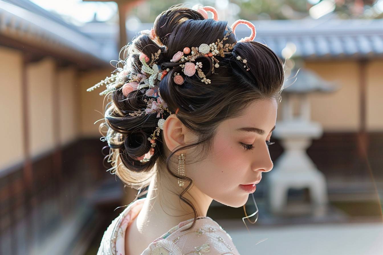 Comment le chignon bunkintakashimada sublime-t-il la mariée ?